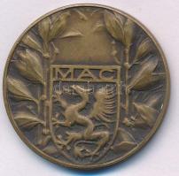 ~1920-1930. "MAC - Magyar Athletikai Club 1875" bronz sport emlékérem (37mm) T:AU