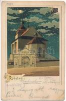 Rohatyn, Cerkiew / Ruthenische Kirche / Rusyn church at night. No. 2164. Art Nouveau, litho (EB)