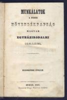 1857 Munkálatok a pesti növendékpapság magyar egyházirodalmi iskolájától, 24. évfolyama, Bagó Márton kiadásában, Buda, jó állapotban