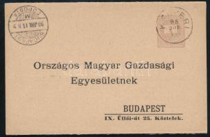 1898 Hivatalos díjjegyes levelezőlap II. méret KENYERI - Budapest