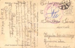 1947 Miskolc, Deák tér a református templommal. Márton Jenő felvétele + tábori posta