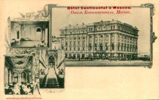 Moscow, Moscou; Hotel Continental, interior. Art Nouveau floral