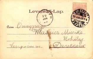 1899 (Vorläufer) Budapest VII. New York Kávéház és Palota, Kávé és Biliárd terem, belső. Kosmos Art ...