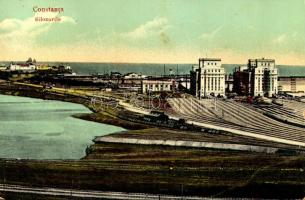 1910 Constanta, Silozurile / silos, industrial railway (fl)