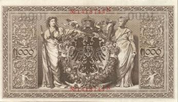 Német Birodalom / Császárság 1910. 1000M (3x) háború utáni nyomat piros bélyegzővel, közte közeli so...