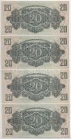 1944. 20P "A Vöröshadsereg Parancsnoksága" (4x) sorszámkövetők "AM 171206 - AM 171209...
