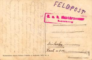 1914 Przemysl, Wybrzeze Tadeusza Kosciuszki / Kosciuszko Quai / quay (EK)