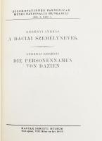 Kerényi András: A dáciai személynevek. / Die Personennamen von Dazien. Dissertationes Pannonicae Musei Natonalis Hungarici Ser. I., Fasc. 9. Bp., é.n., Magyar Nemzeti Múzeum. Hasonmás kiadás. Magyar és német nyelven. Egészvászon-kötésben.