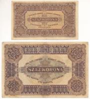 1920. 100K "Orell Füssli Zürich" nyomdahely jelöléssel + 1923. 100K "Magyar Pénzjegyn...