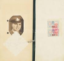 1936-1939 Szeged, M. Kir. Ferenc József Tudományegyetem leckekönyve joghallgató részére, autográf al...