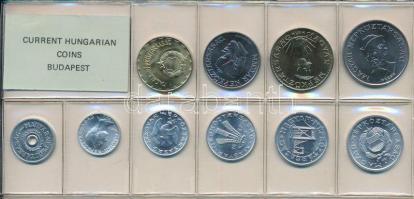1987. 2f-20Ft (10xklf) érmés forgalmi sor fóliatokban T:UNC Adamo FO20