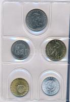 1989. 2f-20Ft (10xklf) érmés forgalmi sor "Magyar Népköztársaság forgalmi érméi" sötétkék ...