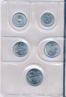 1989. 2f-20Ft (10xklf) érmés forgalmi sor "Magyar Népköztársaság forgalmi érméi" sötétkék ...