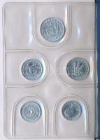 1989. 2f-20Ft (10xklf) érmés forgalmi sor "Magyar Népköztársaság forgalmi érméi" sötétkék ...