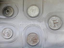 1989. 2f-20Ft (10xklf) érmés forgalmi sor "Magyar Népköztársaság forgalmi érméi" sötétkék ...