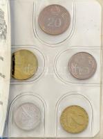 1984. 2f-20Ft (10xklf) érmés forgalmi sor "Magyar Népköztársaság forgalmi érméi" sötétkék ...