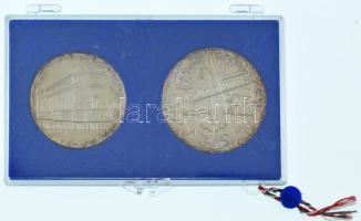 1974. 50Ft Ag + 100Ft Ag "50 éves a Magyar Nemzeti Bank" érmepár, eredeti "MNB" ...