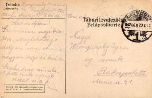 1917 Fröhliche Weihnachten! Verlag der Kriegsfürsorgegruppe des k.u.k. 1. Armeekommandos / Kellemes ...