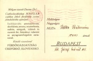 1930 Csíz, Csízfürdő, Kúpele Cíz; Jodové Lázne Cíz, Cízská Jodová Voda a Soli / Csízi Jód-bróm-fürdő...