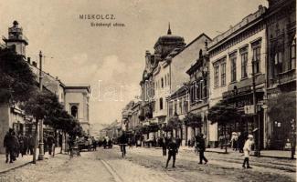 Miskolc, Széchenyi utca, üzletek, Magyar Fém- és Lámpaárugyár fiókja. Ferenczi B. kiadása