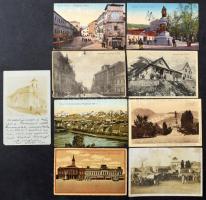 Kb. 90 db RÉGI történelmi magyar és külföldi város képeslap vegyes minőségben, főleg 1910-20 között ...