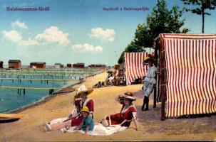 1916 Balatonszemes, Szemes; Napfürdő a Balaton partján (EK)