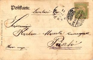 1905 Hermsdorf, Eugen Wendlings Wirtschaft zur Stadt Brumath / inn, restaurant (worn corners)