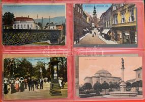 FELVIDÉK - 32 db RÉGI felvidéki képeslap albumban, sok Tátrai lappal, Feitzinger kiadások és hosszú ...