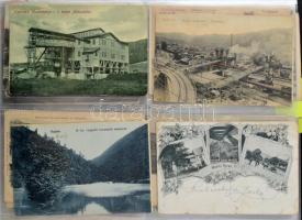 BÁNYÁSZAT - Kb. 193 db RÉGI és MODERN képeslap a Magyar Királyság területéről albumba rendezve + kis...