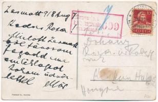 1918 Chemin de fer Viége-Zermatt et la Viége (Vispbach) / railway line between Zermatt and Visp, tra...