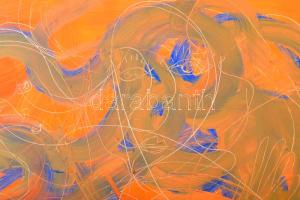 Jelzés nélkül: Arcok. Vegyes technika, farost. 70x70 cm