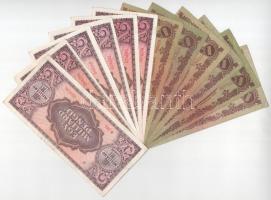 1945. 10.000P (6x) + 1946. 1.000.000.000P (6x) közte egy sorszámkövető párral "R 114 074697 - R...