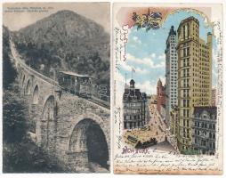 6 db RÉGI külföldi város képeslap vegyes minőségben / 6 pre-1945 European town-view postcards in mix...