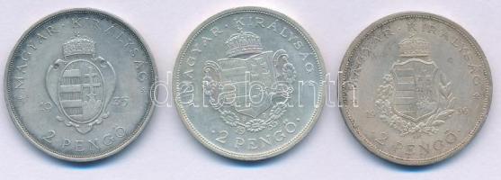 1935. 2P Ag "Pázmány" + 1935. 2P Ag "Rákóczi" + 1936. 2P Ag "Liszt Ferenc&q...
