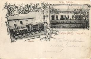 Bánffy-Hunyad railway station and Hotel Zöldfa