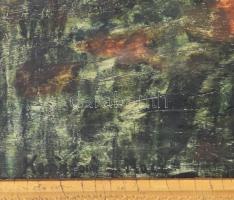 Komáromi Kacz jelzéssel: Faluvége. Olaj, falemez. 40x50 cm. Dekoratív, sérült fakeretben