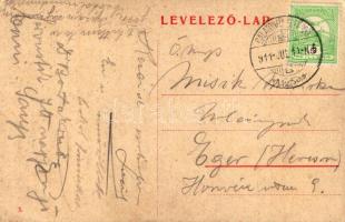 1911 Balatonfüred, Templom utca, kézi kocsi boros üvegekkel