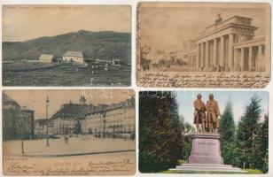 13 db régi vegyes képeslap, főleg külföld / 13 pre-1945 mixed postcards, mainly European town-view cards