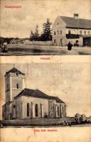 1913 Szepsi, Abaújszepsi, Moldava nad Bodvou; Római katolikus templom és plébánia. Fodor Sándor kiadása / church and rectory (fl)