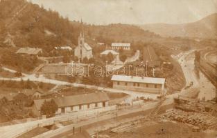 Zólyombrézó, Podbrezová; vasgyár a templommal / iron works, factory, church. photo (fl)