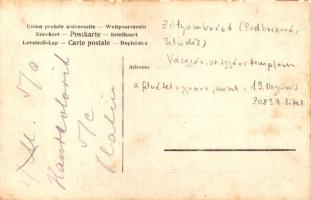 Zólyombrézó, Podbrezová; vasgyár a templommal / iron works, factory, church. photo (fl)