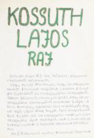 cca 1984 Rajnapló, "Kossuth Lajos" úttörő raj, 21 oldalon bejegyzésekkel, rajzokkal, berag...