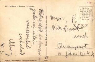 1944 Nagyvárad, Oradea; Igazságügyi palota, M. kir. Pénzügyigazgatóság, Szent László tér, Bémer tér,...