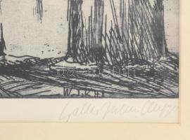 Olvashatatlan jelzéssel: Jézust keresztre feszítik. Hidegtű, papír, üvegezett fakeretben, 38,5×29,5 ...