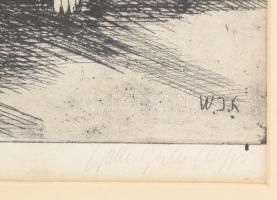 Olvashatatlan jelzéssel: Jézust sírba teszik. Hidegtű, papír, fakeretben, 38,5×29,5 cm