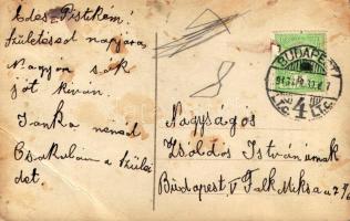 1913 Legszebb ember a huszár.. Kisgyerekek katonást játszanak / Hungarian child in military costume ...