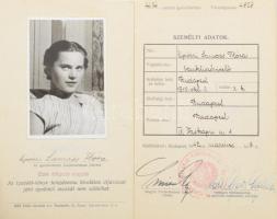 11 db vegyes igazolvány, közte Stefanovits Pál (1920-2016) vegyészmérnök, talajtanász 2 db igazolván...