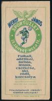 "Wendt János Sportüzlet IX., Lónyay-ucca 11." számolócédula.