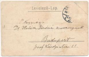 1908 Miskolc, Népkerti vigadó. Ferenczi B. kiadása (ázott / wet damage)