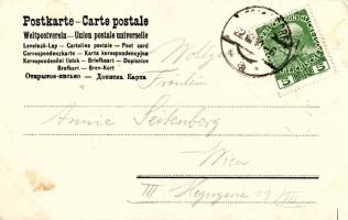 1910 Kuhwald (Rosaliengebirge), Gruss aus Franz Schwarz's Gasthaus / inn, restaurant (EK)